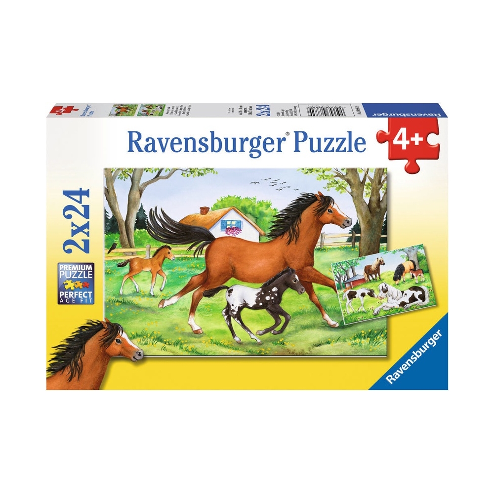 ravensburger-pusle-2×24-tk-hobuste-maail