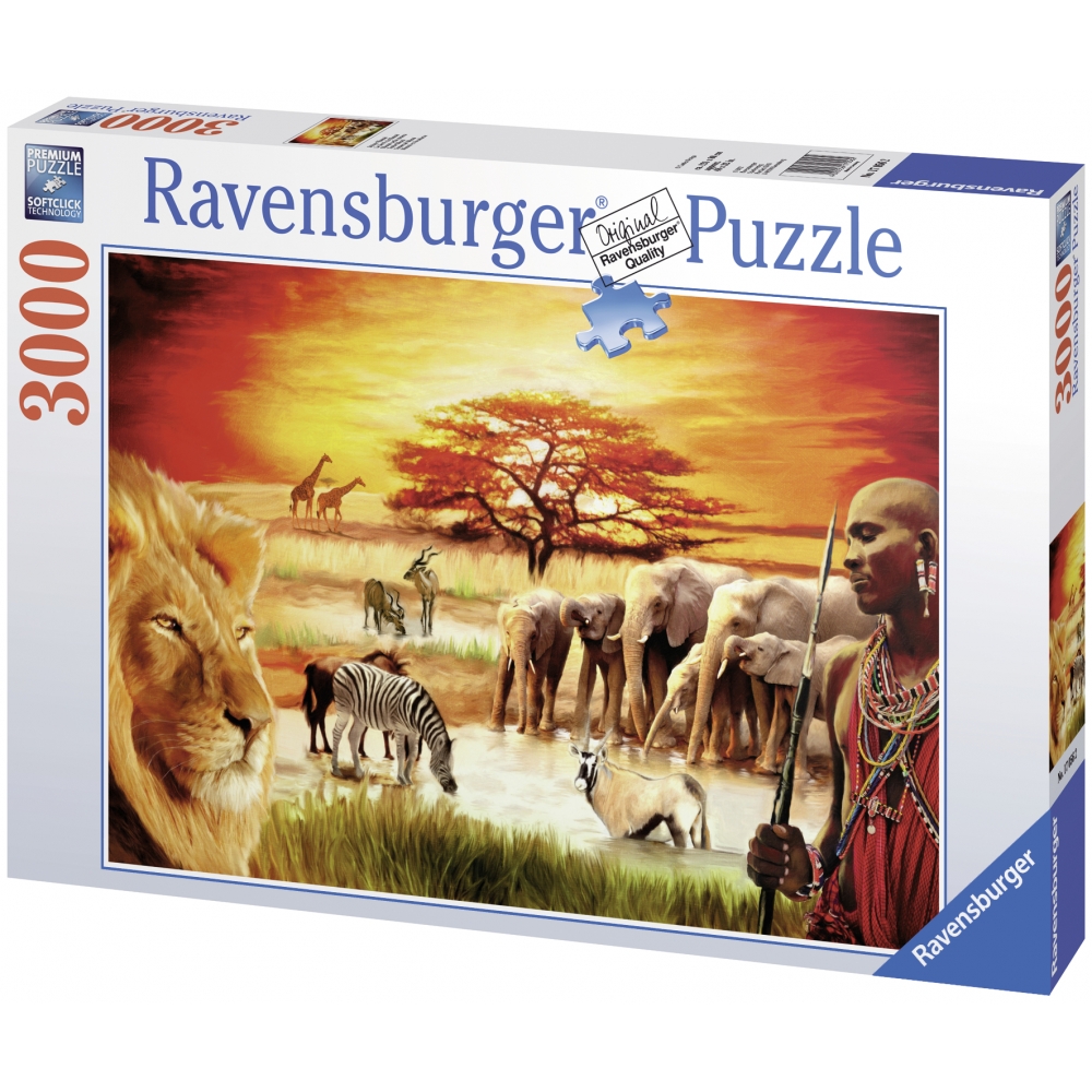 ravensburger-pusle-3000-tk-savanniloomad