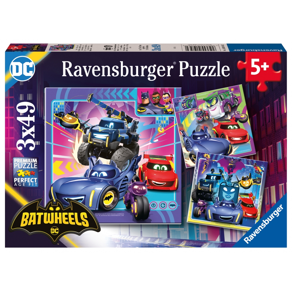 ravensburger-pusle-3×49-tk-batwheels-teg